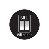 bill paper icon vector