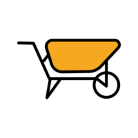 yellow wheelbarrow icon png