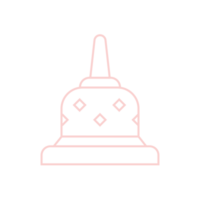Borobudur temple monument icon png