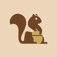 Vector illustration of cute squirrel cartoon