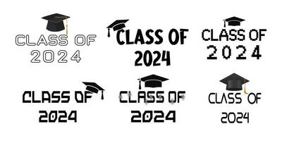 Set of class of 2024. vector