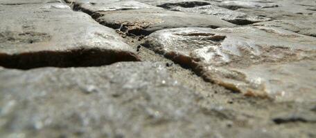 la carretera pavimento hecho de piedras foto