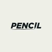 Vector pencil text logo design