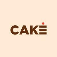 Vector cake text logo design