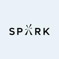 Vector spark text logo design