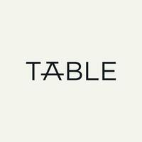 Vector table text logo design