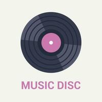 Vynil vinyl record play music vintage vector