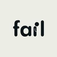 Vector fail text logo design