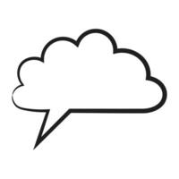 Speech  bubble  icon. Flat  design. Isolated white background vector