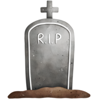 Watercolor Tombstone Illustration png