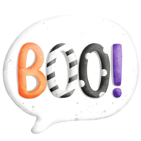 Aquarell Halloween Boo Text Illustration png