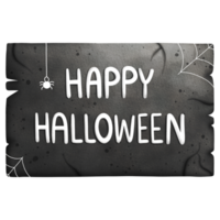 Watercolor Halloween Sign Illustration png