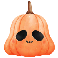 vattenfärg halloween pumpa illustration png