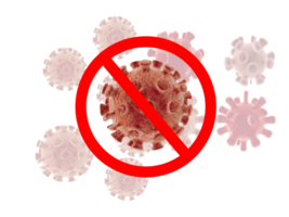 3d Render Bacterial Cell Virus Protection Shield ,Virus Protection Sign with Blue Background 3d rendering Computer digital drawing png