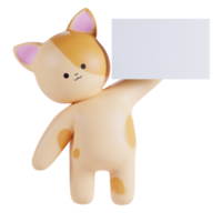 schattig kat 3d geven illustratie png