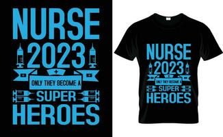 Nurse Super Heroes Free Typography T-shirt Design vector