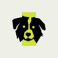 vector ilustración de linda perro logo