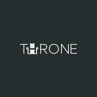 Vector throne minimal text logo design