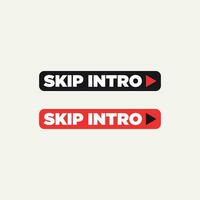 Vector skip intro button design