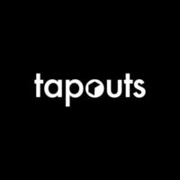Vector tap outs minimal text logo design