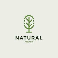 Vector illustration of minimal natural logo