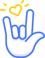 liefde hand- teken pictogrammen teken en emoji png