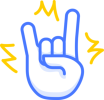 Teufel Horn Felsen Emoji Aufkleber png