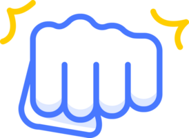 pugno mano icona emoji etichetta png