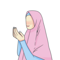 hijab femme dans différent pose png