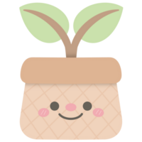 Young plant character png