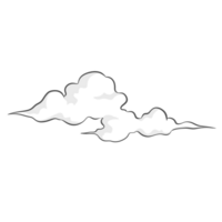 nubes línea Arte png