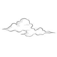 Wolken Linie Kunst png