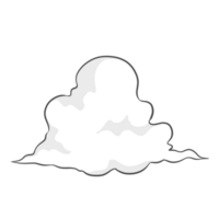 des nuages ligne art png