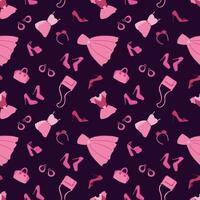 Pink doll seamless pattern. Design for fabric, textile, wallpaper, packaging. vector