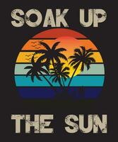 Soak Up The Sun Summer Tree Design vector