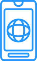 outline mobile phone icon png