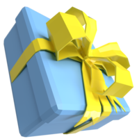 The gift box png image for celebration concept 3d rendering