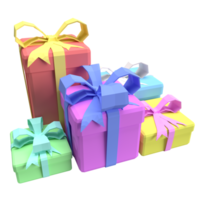 The gift box png image for celebration concept 3d rendering