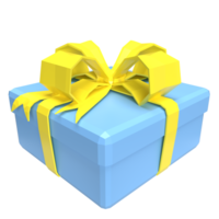The gift box png image for celebration concept 3d rendering