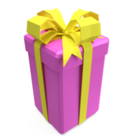 das Geschenk Box png Bild zum Feier Konzept 3d Rendern