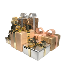 The gift box png image for celebration concept 3d rendering