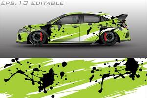 vector racing car wrap design for vehicle vinyl stickers and automotive company sticker livery