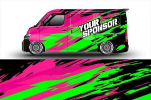 vector racing car wrap design for vehicle vinyl stickers and automotive company sticker livery