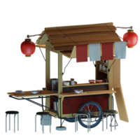 a cart with a table and chairs on it png