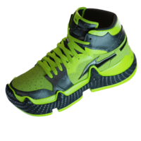 a green and black basketball shoe png