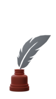 feather quill pen icon isolated on transparent background png