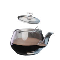 a glass teapot with a lid on it png