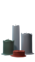 three candles on a transparent background png