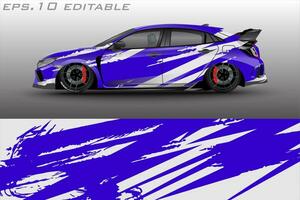 vector racing car wrap design for vehicle vinyl stickers and automotive company sticker livery