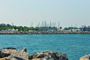 yacht parking in sea photo